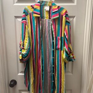 Anne Cole Multicolor Striped Tunic
